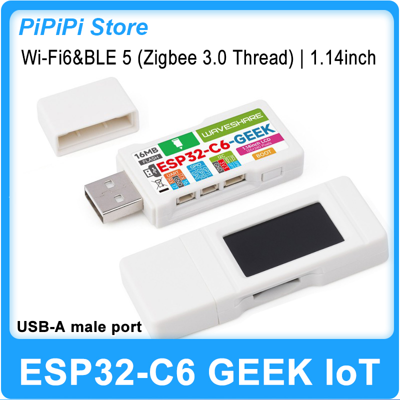 Diy With Electronics - ESP32-C6 GEEK Entwicklungsboard 1,14-Zoll-LCD-Bildschirm WiFi6 BLE5