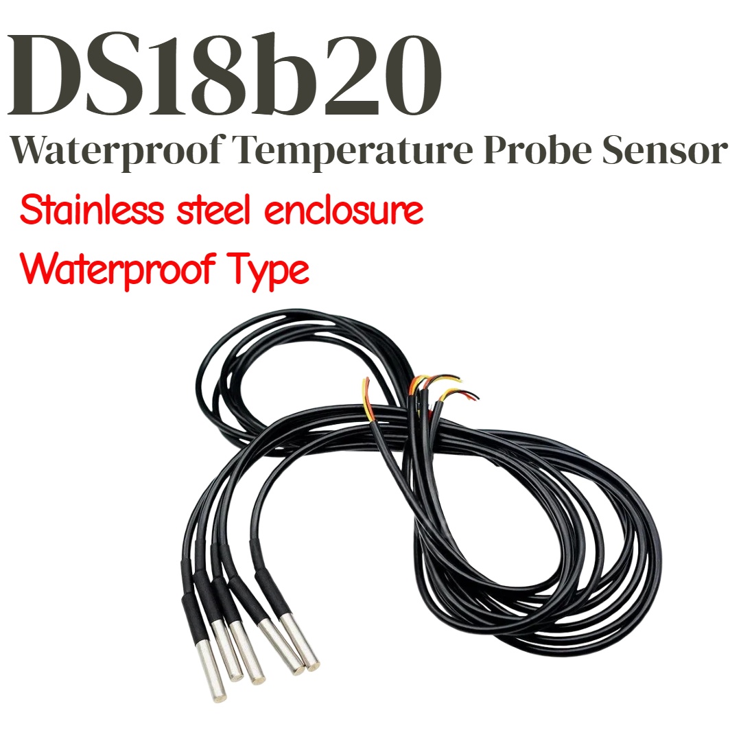 Ds18B20 Temperature Sensor - 1/5 Stück DS18b20 Temperaturfühler Temperatursensor 1M