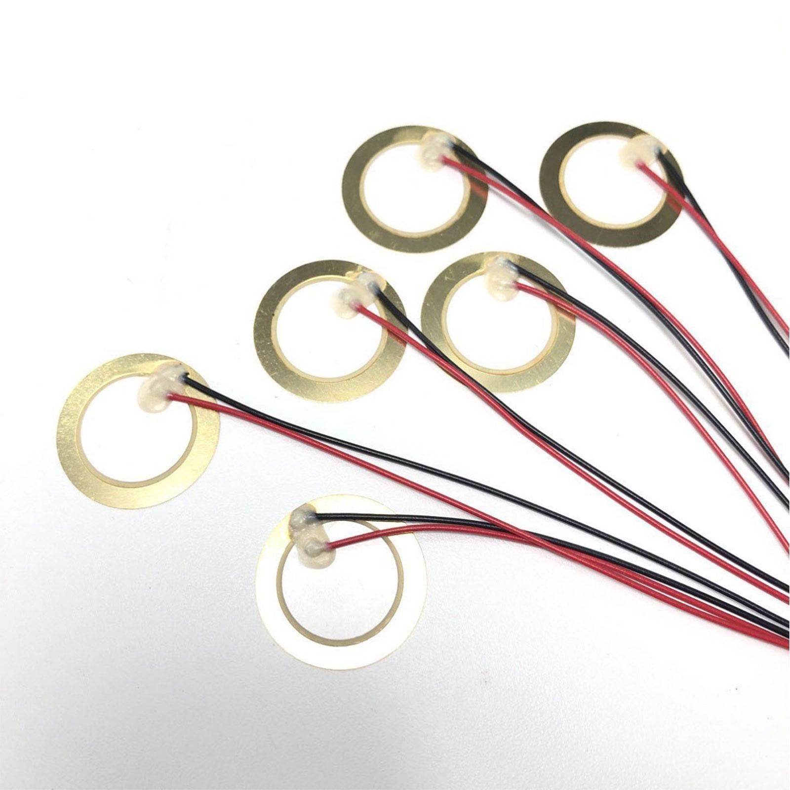 Diy Guitar Electronics Kit - Vorverlöteter Piezo-Scheiben-Tonabnehmer 27mm Schallerkennungsplatine für Gitarre,