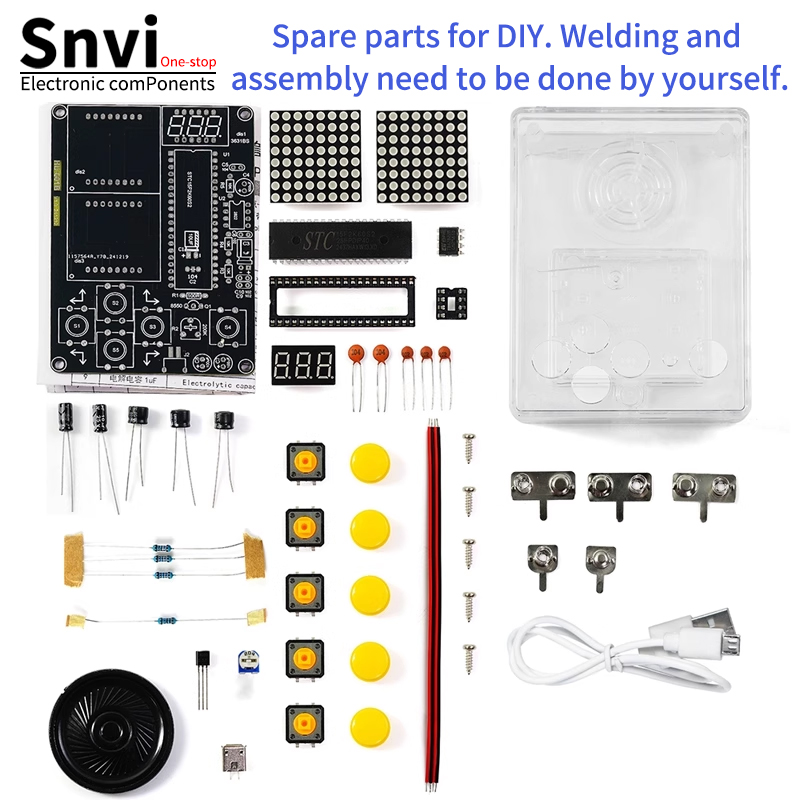 Diy Electronics For Kids - Snvi DIY Pixel-Spielkonsole Bausatz 51 MCU