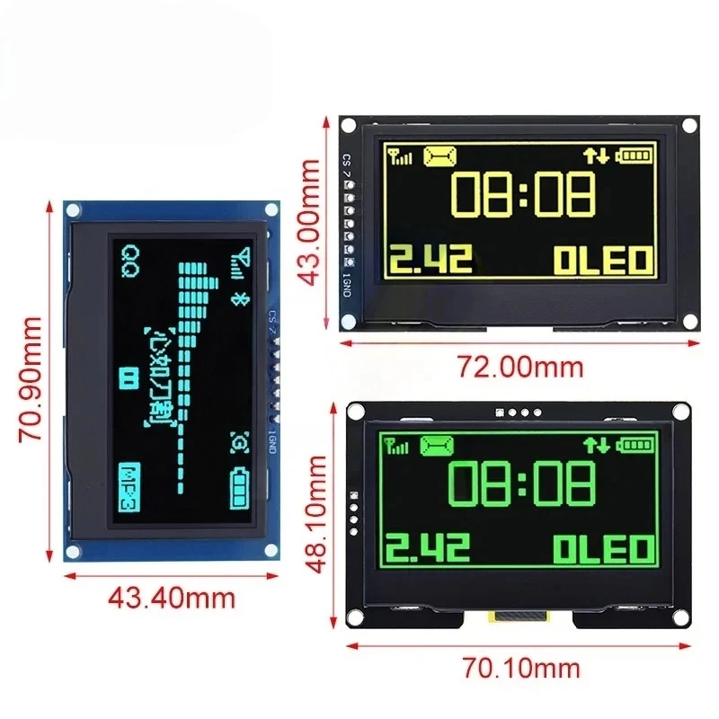 2,42 Zoll 2,42 OLED-Displaymod – I2C Lcd Display Bewertung und Preis