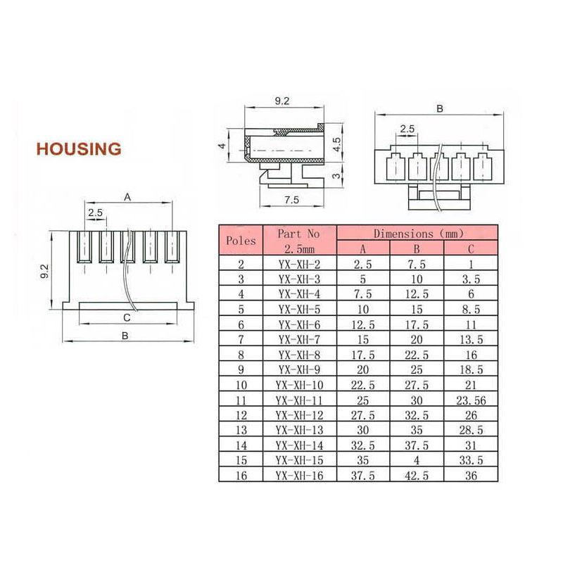 10 Stück JST-XH 4S 5-poliger S – Male Female Header Pin Bewertung und Preis