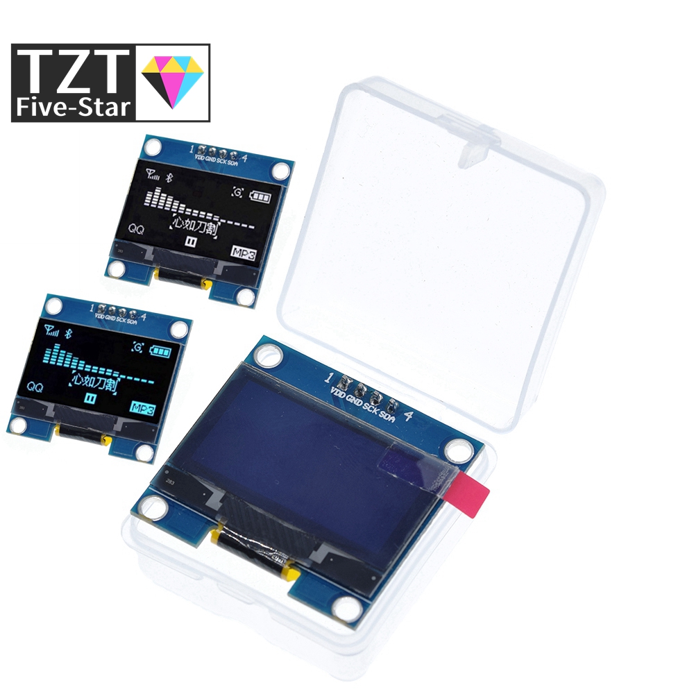 4PIN 1.3 OLED-Modul weiß/blaue – I2C Lcd Display Bewertung und Preis