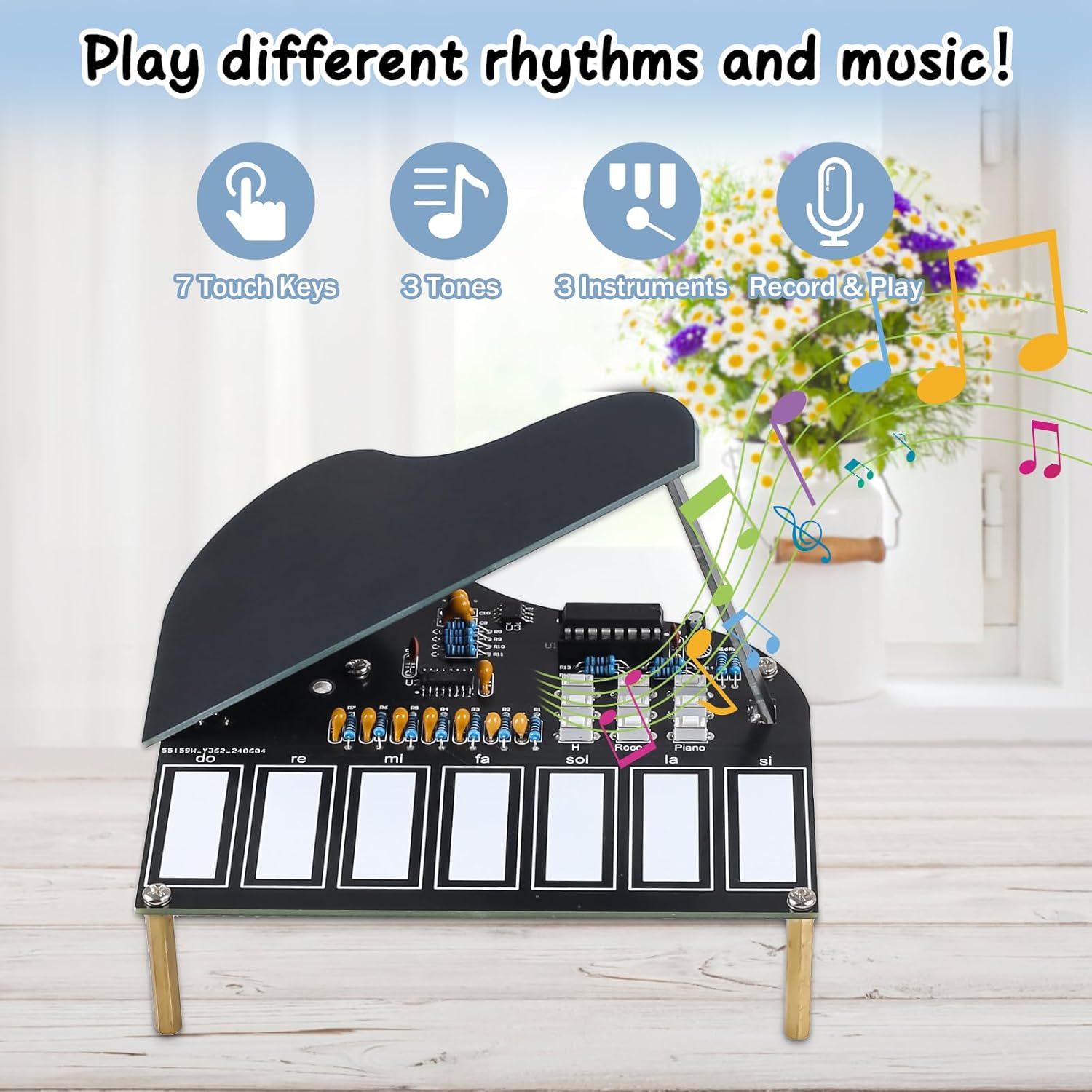 DIY-Lötübungsset, 7 Tasten, Mi – Diy Guitar Electronics Kit Bewertung und Preis