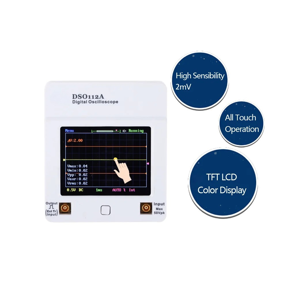 Osciloscopio DSO 112A TFT-Touc – Oscilloscope Dso Mini Bewertung und Preis