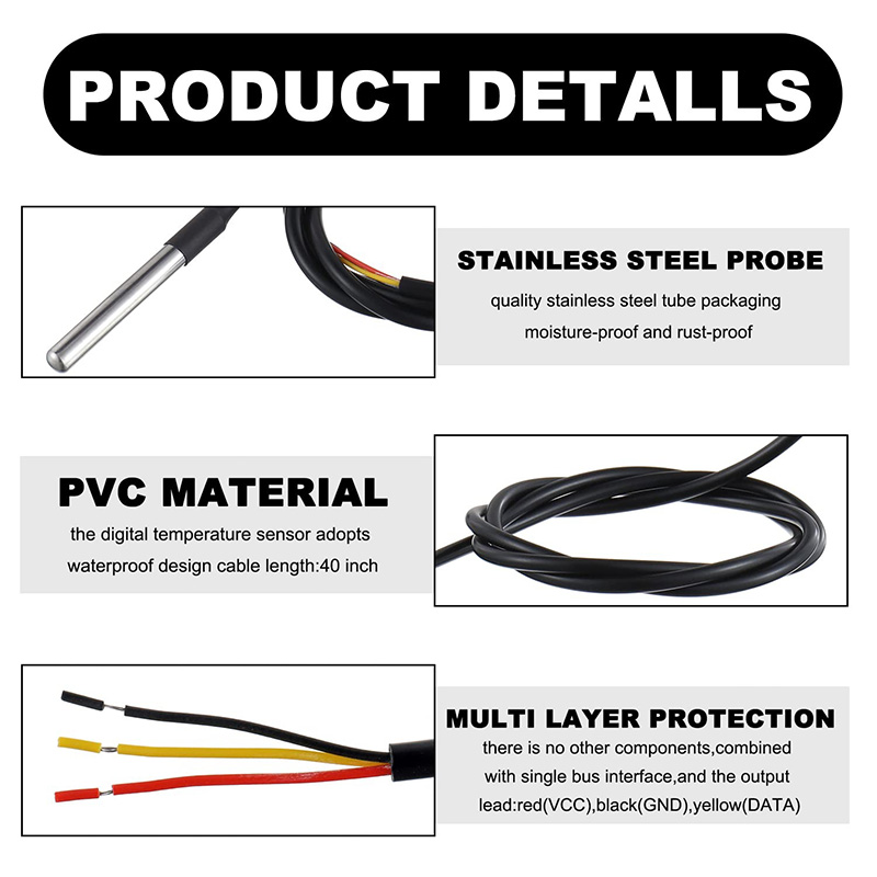 DS18B20 Edelstahlpaket 1 Meter – Ds18B20 Temperature Sensor Bewertung und Preis