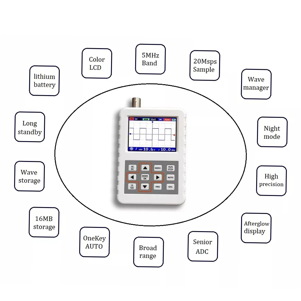 USB Handheld Mini Tragbare 5M  – Oscilloscope Dso Mini Bewertung und Preis
